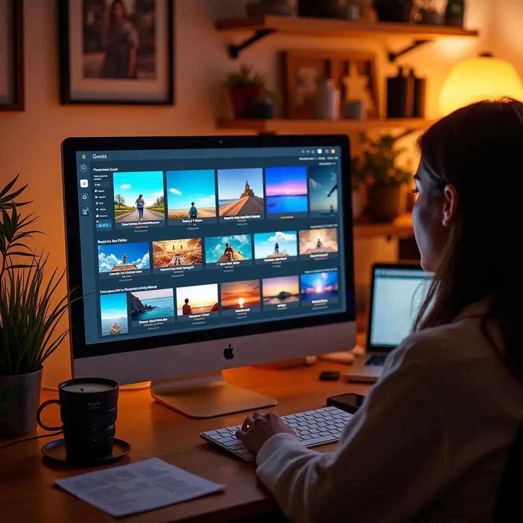 Creative workspace with an intuitive NSFW AI Generator interface,and woman in white is turning idea into NSFW image. Creative workspace with an intuitive NSFW AI Generator interface,and woman in white is turning idea into NSFW image.